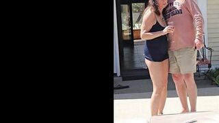 Candi Annie's tight pussy gets pounded in intimate outdoor interview with her man - 1 image