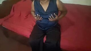 Watch this busty Asian step mom with natural big boobs - a homemade wife - film herself and her big booty - 15 image