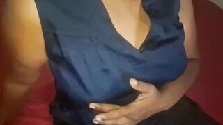 Watch this busty Asian step mom with natural big boobs - a homemade wife - film herself and her big booty - 2 image