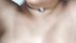 Mamba Negra's ass bounces while she rides her man's hard cock with her favorite toy - 15 image