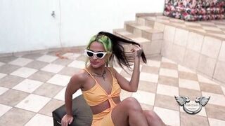 Mesquita's soft, warm feet make him cum hard with her sexy latina ass