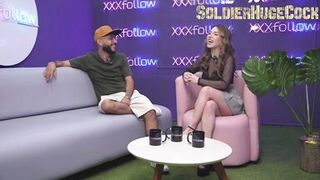 Dani Ortiz, ZamanthaLopez & soldierhugecock get wild with a massive uncut cock in a hot studio session - 2 image