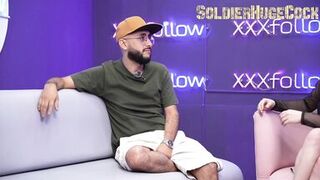 Dani Ortiz, ZamanthaLopez & soldierhugecock get wild with a massive uncut cock in a hot studio session - 4 image
