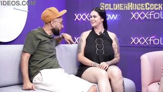 Dani Ortiz, ZamanthaLopez & soldierhugecock get wild with a massive uncut cock in a hot studio session - 9 image