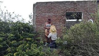 Stepdad bangs busty stepmom in public while neighbors watch - MILF stepmom with huge tits gets wild outdoor fuck! - 5 image