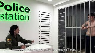 Watch Kylei Ellish's curvy Colombian pussy get drilled by Nerd Boy's huge cock at the station - 1 image
