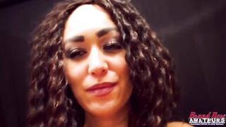 Watch Lexxie Lee dominate Jeff Lacy with her massive tits & thick dildo in intense POV cumshot - 6 image