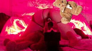 Arabian Snowwhite's curvy body takes a rough pounding with a sex toy in Doggy Style - 4 image