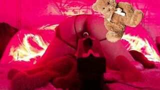 Arabian Snowwhite's curvy body takes a rough pounding with a sex toy in Doggy Style - 5 image