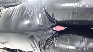 Watch this kinky Latina MILF tease her pussy with latex & get off hard - 12 image