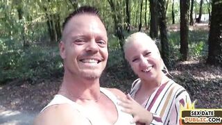 Public amateur MILF fucked outdoor after casting by sex date