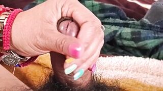 She masturbates me and my penis gets wet with droplets of pleasure. - 8 image