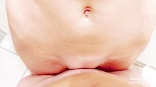 Stepmom caught stepson with a boner and helps to cum quick on her pussy while her Husband is home - 12 image