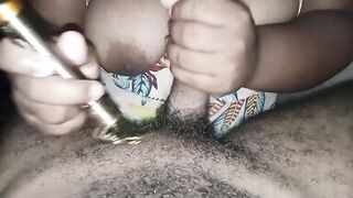 Stepmom with huge tits waxing stepson's big cock