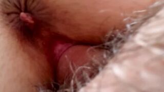 Stop touching my breasts and work on my pussy! Female orgasm and creampie close-up.