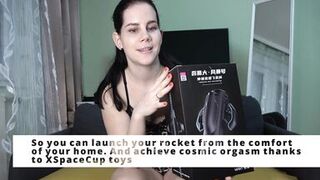 Anna unbox a male masturbator from XSpaceCup and milks her husband's dick while he kisses her feet - 2 image