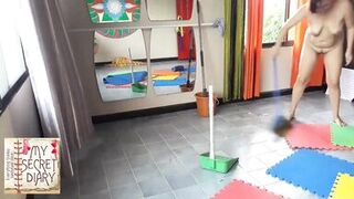 Nude yoga compilation. A woman in panties practices yoga in the gym. My Secret Diary. Long 6