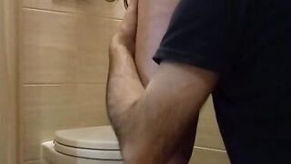MILF Ass worship in the toilet