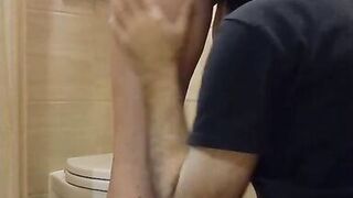 MILF Ass worship in the toilet