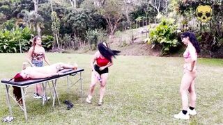 Relaxing massage ends in a lesbian threesome - 14 image