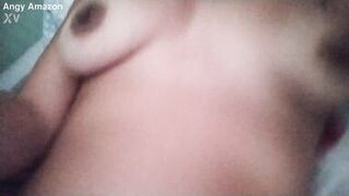 riding my inexperienced neighbor's fat cock so hard in cowgirl