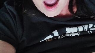 Clit Rubbing Orgasm in the car wash