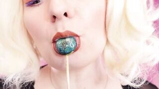 Asmr Video: Lipstick, Mesh Gloves and Lollipop (arya Grander)