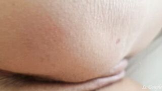 Waking Up My Wife By Spreading Sperm Between Her Legs And Fingering Her Shaved Pussy Until She Moans Loudly - 4 image