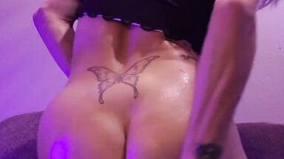 Let's rub oil on my body while I strip down for you