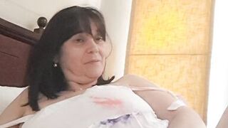 My husband's son saw me masturbating and stayed to watch, he exposed himself hard - 4 image