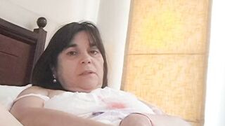 My husband's son saw me masturbating and stayed to watch, he exposed himself hard - 7 image