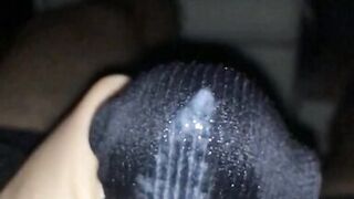 Wife gave used wet panties to masturbate and cum on it - 10 image