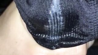 Wife gave used wet panties to masturbate and cum on it - 12 image