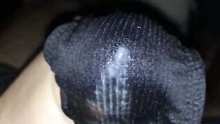 Wife gave used wet panties to masturbate and cum on it - 14 image