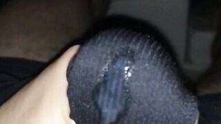 Wife gave used wet panties to masturbate and cum on it - 5 image