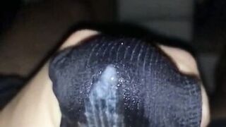 Wife gave used wet panties to masturbate and cum on it - 8 image