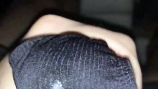 Wife gave used wet panties to masturbate and cum on it - 9 image