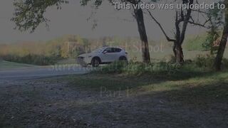 Trixie rubs one out in the parking lot