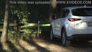 Trixie rubs one out in the parking lot