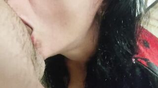 He filled my Mouth with Plenty of Cum like a Slut - MILF Blowjob with Cum in Mouth - 6 image