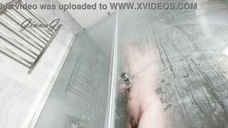 fluffy bush in the shower