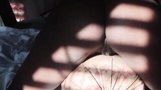 Playing with my pussy in morning sun