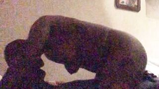 Sexy ebony milf plays and enjoys her toy boy BBC pt 1