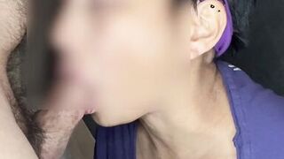 Asian slut socks on white cock