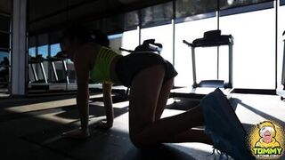 Fitness day with pretty Asian milf