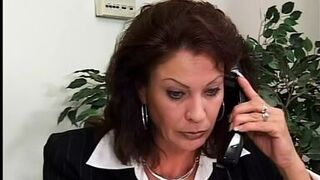 Super horny busty milf got fucked hard in the office - 1 image