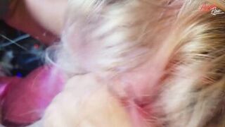 For the First Time I Do a Stepson Hairjob, Cum on My Hair