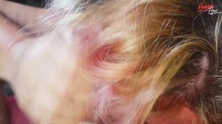 For the First Time I Do a Stepson Hairjob, Cum on My Hair