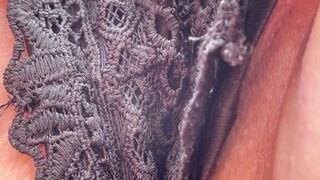 Wife fingered on the terrace - the foreplay