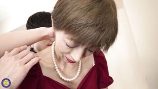 Asian mature mother gets real help from dirty stepson